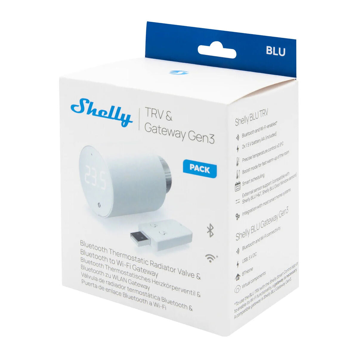 Thermostat Shelly SHELLY BLU TRV White-2