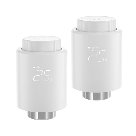2 Pack SONOFF Zigbee Thermostatic Radiator Valve, TRVZB, Add-On Smart Radiator Valve For Smart Home Control, Easy Installation, Save Heating Costs,-0
