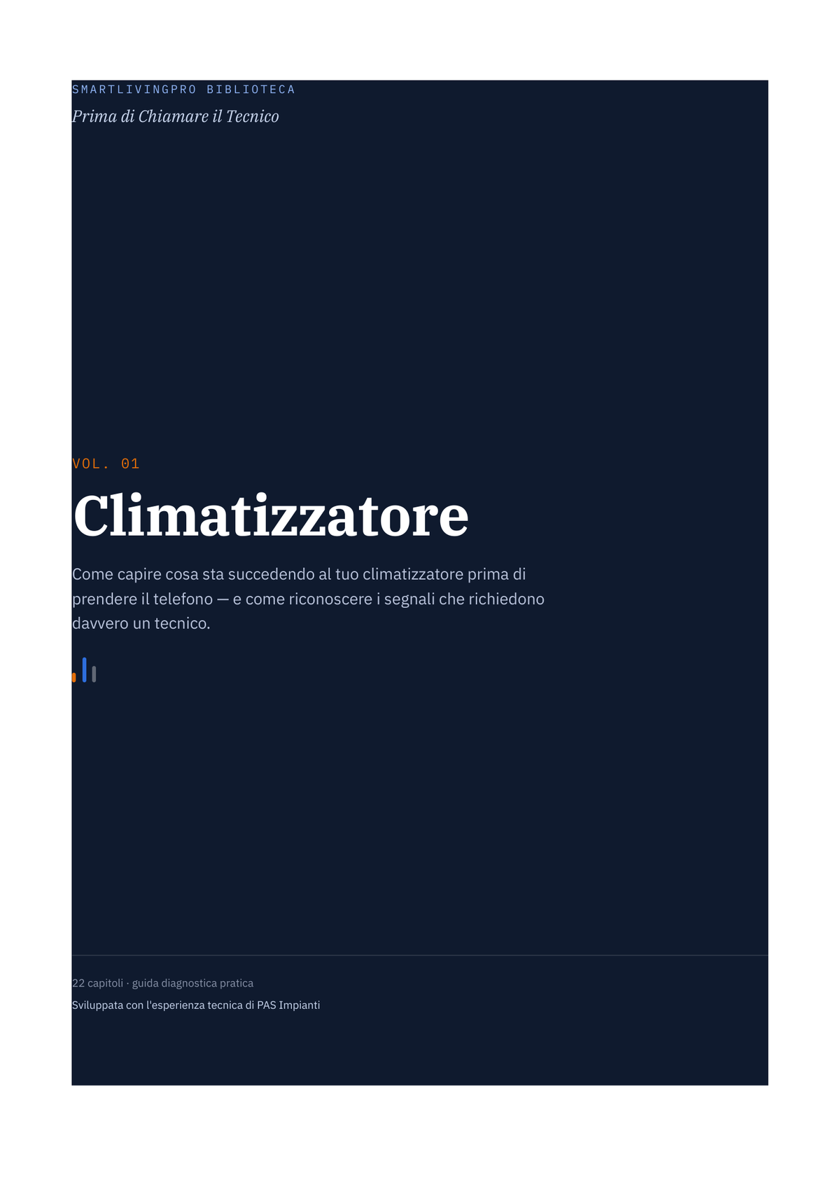 Copertina Vol.01 Climatizzatore — collana SmartLivingPro Biblioteca, Prima di Chiamare il Tecnico