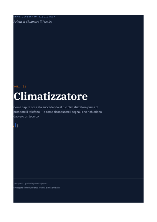 Copertina Vol.01 Climatizzatore — collana SmartLivingPro Biblioteca, Prima di Chiamare il Tecnico