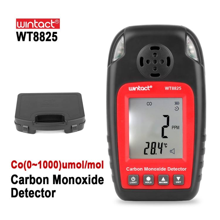 WINTACT WT8825 Carbon Monoxide Detector Independent CO Gas Sensor Warning-up High Sensitive Poisoning Alarm Detector, WT8825-1
