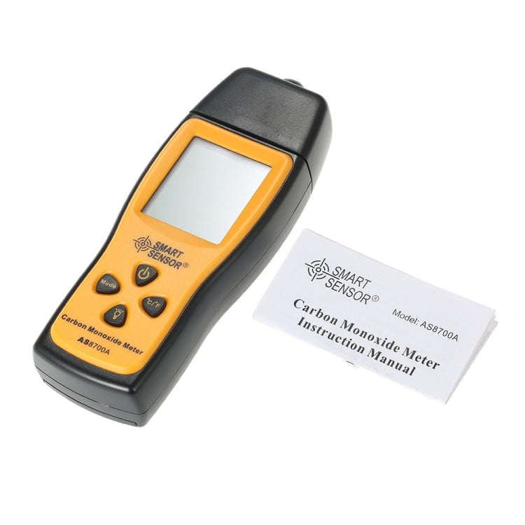 Smart Sensor AS8700A Handheld Carbon Monoxide Meter High Precision Digital CO Leak Detector Analyzer,  Sound  Light Alarm, Range: 0-1000ppm-1